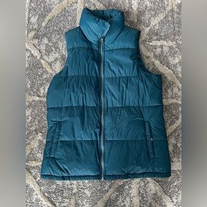Old Navy Large Tall Teal Puffer Vest